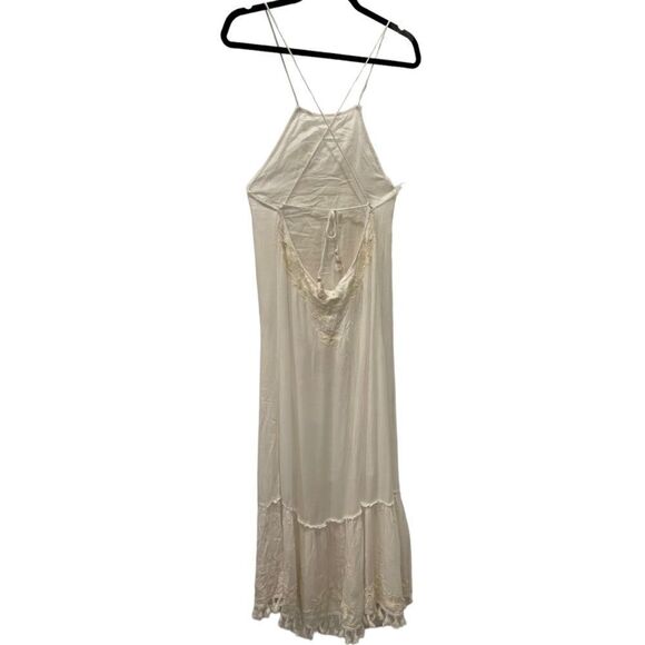 Raga Embroidered Mirrors Halter Boho Dress in Eggshells.Size M - Picture 7 of 17